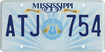 MS license plate ATJ754