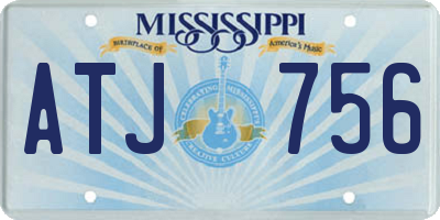 MS license plate ATJ756