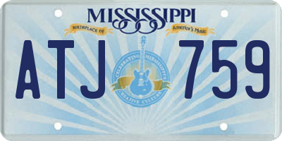 MS license plate ATJ759