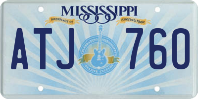 MS license plate ATJ760