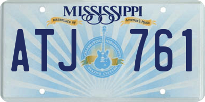 MS license plate ATJ761