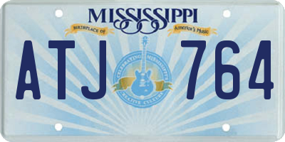 MS license plate ATJ764