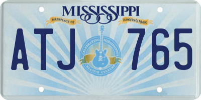 MS license plate ATJ765