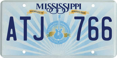 MS license plate ATJ766
