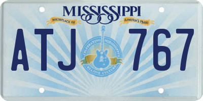 MS license plate ATJ767