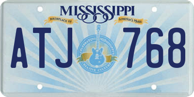 MS license plate ATJ768