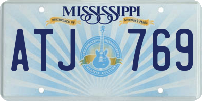 MS license plate ATJ769
