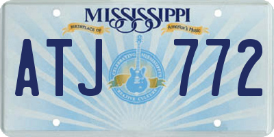 MS license plate ATJ772
