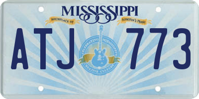 MS license plate ATJ773