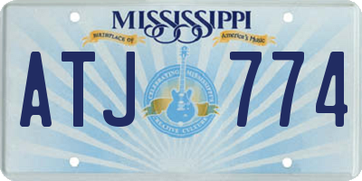 MS license plate ATJ774