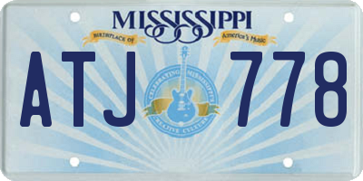 MS license plate ATJ778