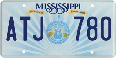 MS license plate ATJ780