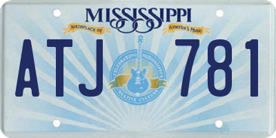 MS license plate ATJ781
