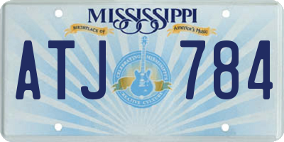 MS license plate ATJ784