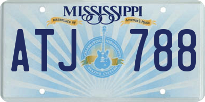 MS license plate ATJ788