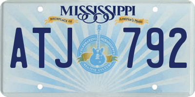 MS license plate ATJ792