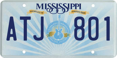 MS license plate ATJ801