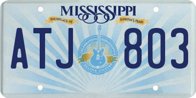 MS license plate ATJ803
