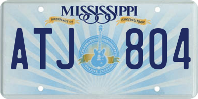 MS license plate ATJ804