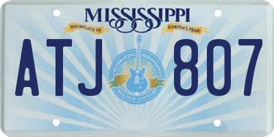 MS license plate ATJ807