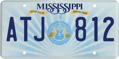 MS license plate ATJ812