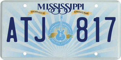 MS license plate ATJ817