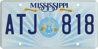 MS license plate ATJ818