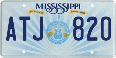MS license plate ATJ820