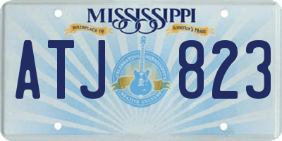 MS license plate ATJ823