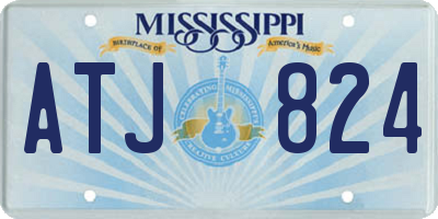 MS license plate ATJ824