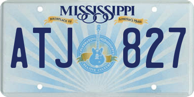 MS license plate ATJ827