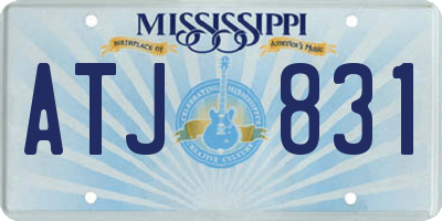 MS license plate ATJ831