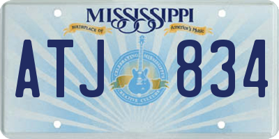 MS license plate ATJ834