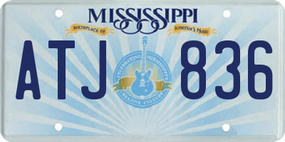 MS license plate ATJ836