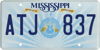 MS license plate ATJ837