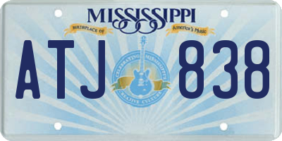 MS license plate ATJ838