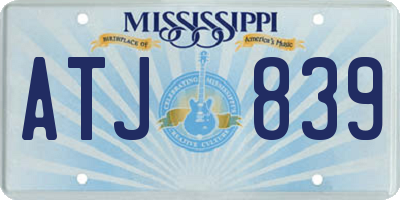 MS license plate ATJ839