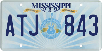 MS license plate ATJ843