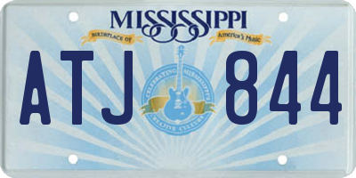 MS license plate ATJ844