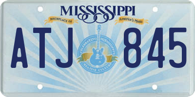 MS license plate ATJ845
