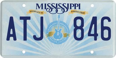MS license plate ATJ846
