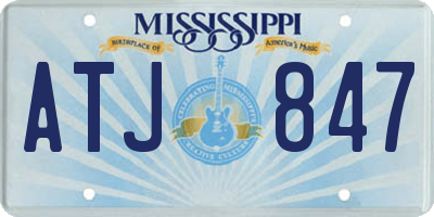 MS license plate ATJ847