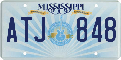 MS license plate ATJ848