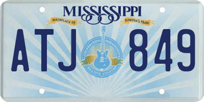 MS license plate ATJ849