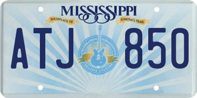 MS license plate ATJ850