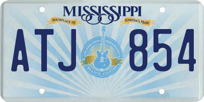 MS license plate ATJ854