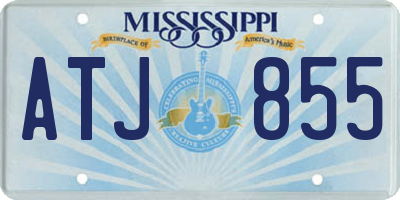 MS license plate ATJ855