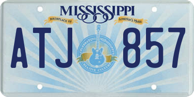 MS license plate ATJ857