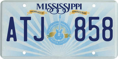 MS license plate ATJ858