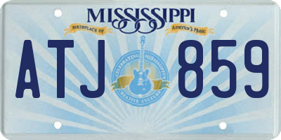 MS license plate ATJ859